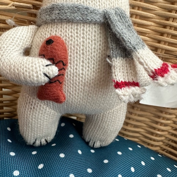 Roots Canada polar bear plush Christmas ornament - Picture 3 of 5